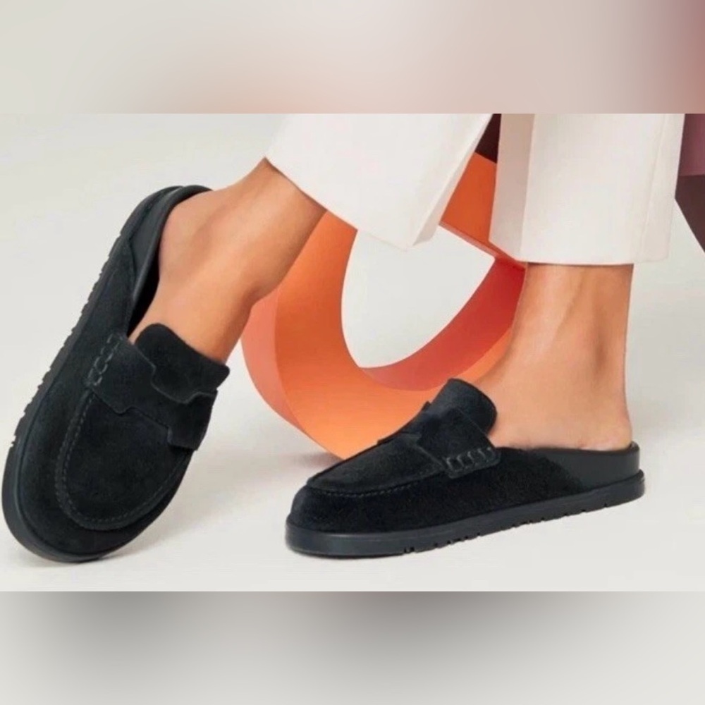Used Hermès Go Mule Mules Black Noir Suede Calfskin EU 43 Men